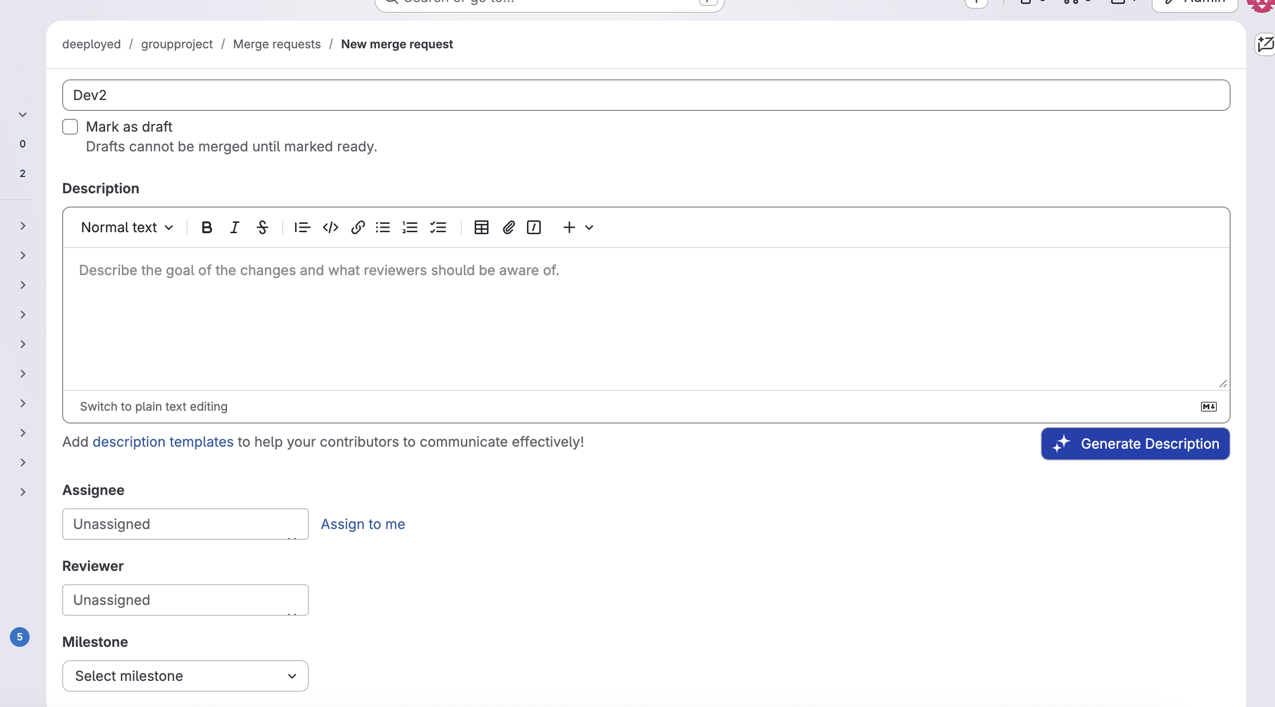 PR Description Generation
